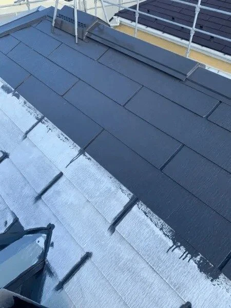 屋根の中塗り